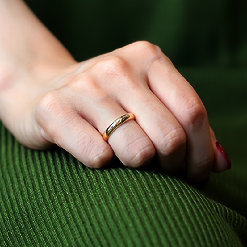 18K Plated Stainless Steel Women's Promise Ring All Season Gift